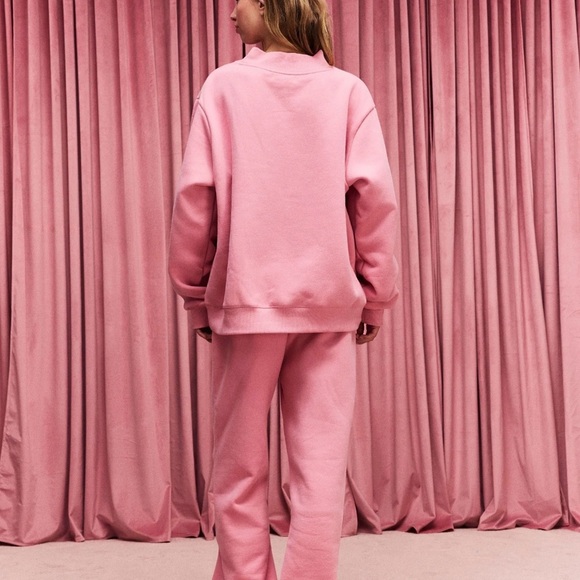 Parke SET Valentine's Varsity Mock neck in Blush + Lavender - Picture 9 of 10